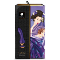 Вибратор Shunga Sanya с ручкой и подсветкой, фиолетовый, 18.5 см х 3.8 см