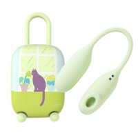 Виброяйцо и вакуумный стимулятор для клитора 2в1 BeYourLover Magic Suitcase в зарядном кейсе,зеленый Виброяйцо и вакуумный стимулятор для клитора 2в1 BeYourLover Magic Suitcase в зарядном кейсе,зеленый