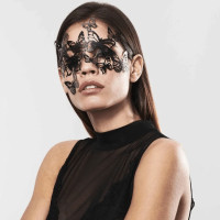 Виниловая маска SYBILLE от Bijoux Indiscrets, черная
