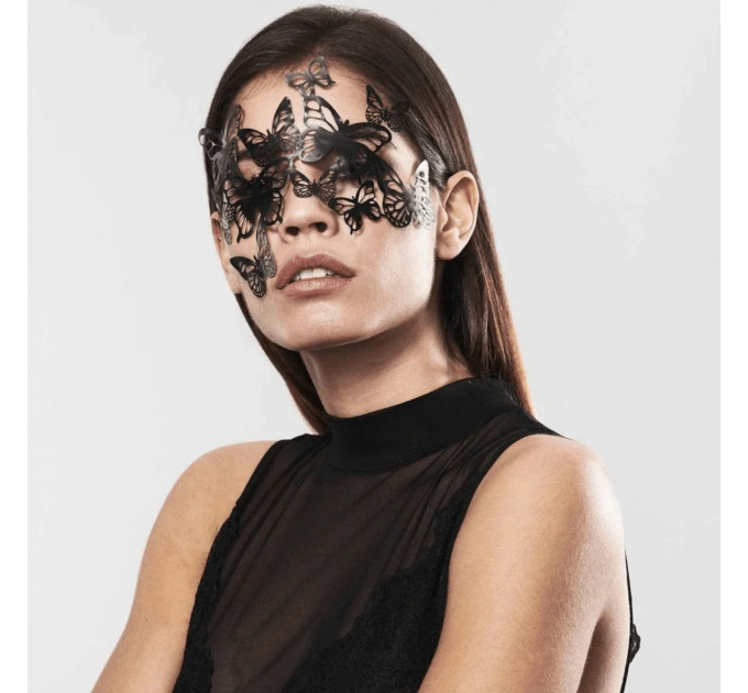 Виниловая маска SYBILLE от Bijoux Indiscrets, черная