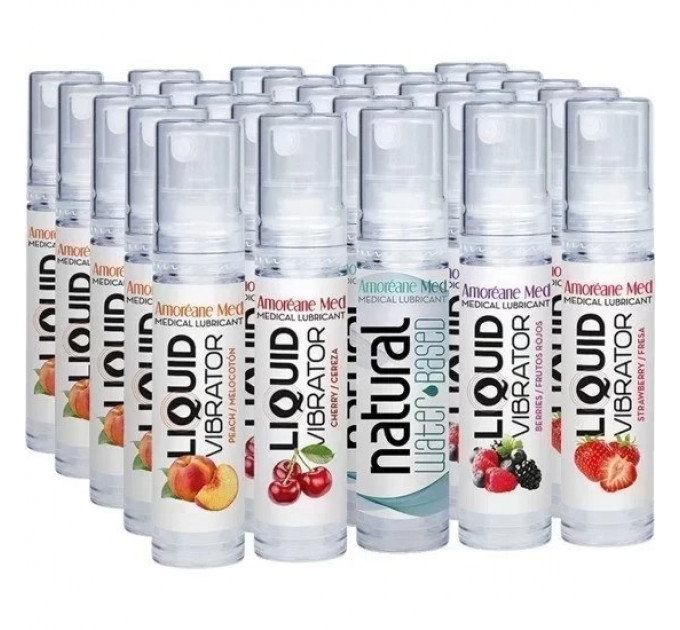Жидкий вибратор Amoreane Med Liquid Vibrator Berries с ароматом ягод, 10 мл