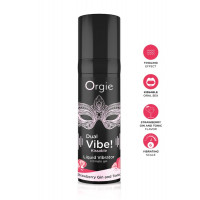 Жидкий вибратор Orgie DUAL VIBE! коктейль Джин-тоник клубника, 15 мл