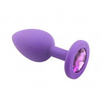 Анальная пробка Purple Silicone Light Violet, S