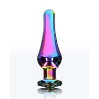 Анальная пробка металлическая со стразом ToyJoy Twilight Bum Bijou, радужный, Medium Анальная пробка металлическая со стразом ToyJoy Twilight Bum Bijou, радужный, Medium