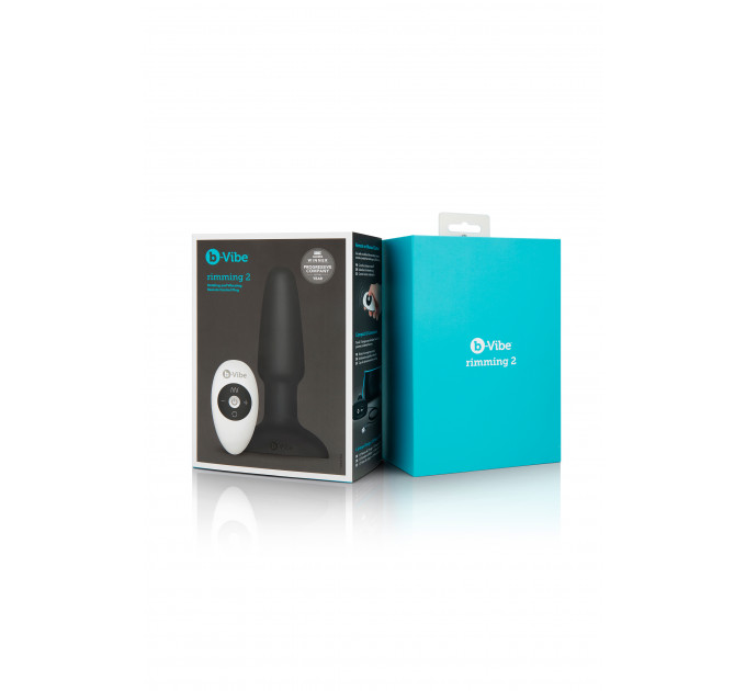 Анальная пробка с вибрацией и пультом управления B-VIBE RIMMING PLUG 2, черная