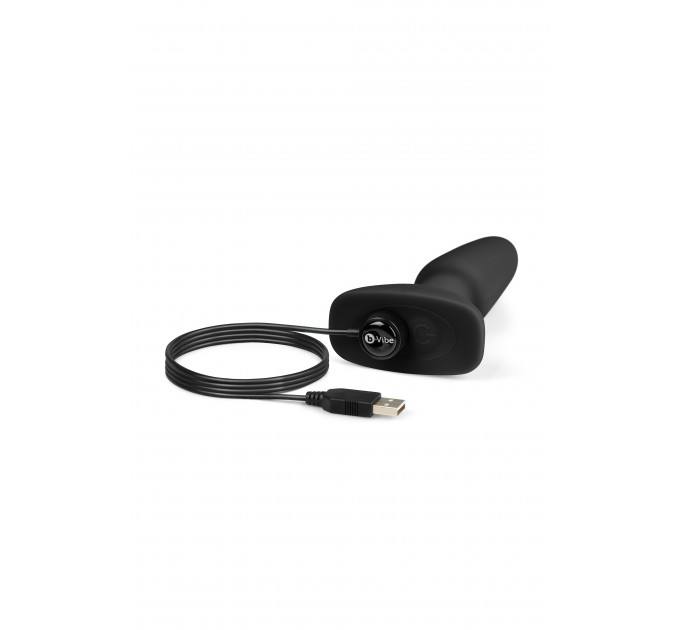 Анальная пробка с вибрацией и пультом управления B-VIBE RIMMING PLUG 2, черная