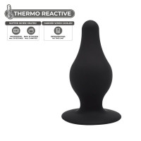 Анальна пробка термореактивна Silexd Plug Model 2 конічної форми, чорна, XS