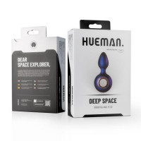Анальная пробка с кольцом Hueman, с вибрацией, фиолетовая
