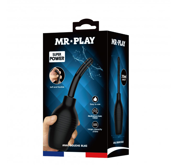 Анальний душ Pretty Love MR PLAY чорний, 310 мл