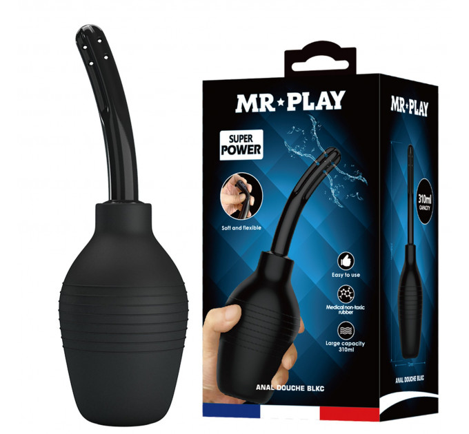 Анальний душ Pretty Love MR PLAY чорний, 310 мл