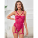 Мереживне боді Star Night з доступом і підтяжками, рожеве, XS-S