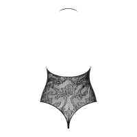 Боди с имитацией шнуровки и атласным бантиком Obsessive B119 черный, S/M/L