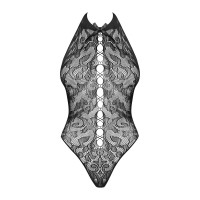 Боди с имитацией шнуровки и атласным бантиком Obsessive B119 черный, S/M/L