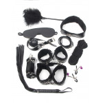 Бондажний набір Star Night для БДСМ, чорний, 11 предметів