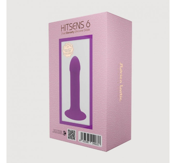 Фалоімітатор термореактивний Adrien Lastic Hitsens 6 на присосці, фіолетовий