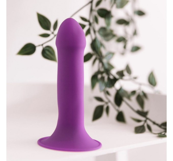 Фалоімітатор термореактивний Adrien Lastic Hitsens 6 на присосці, фіолетовий