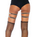 Гартеры для чулков с декоративными сердцами Leg Avenue серебристые, O/S