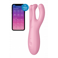 Гибкий смарт вибратор Satisfyer Threesome 4 Connect App розовый