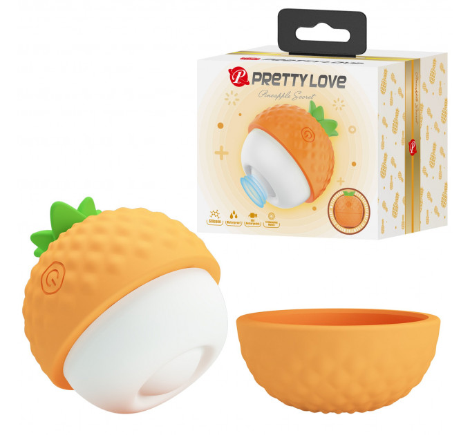 Клиторальный пульсатор PRETTY LOVE Pineapple Secret оранжевый, 5,7 х 5,1 см