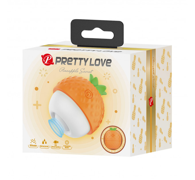 Клиторальный пульсатор PRETTY LOVE Pineapple Secret оранжевый, 5,7 х 5,1 см