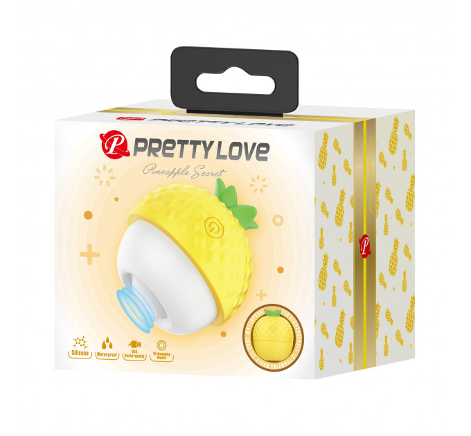 Клиторальный пульсатор PRETTY LOVE Pineapple Secret желтый, 5,7 х 5,1 см