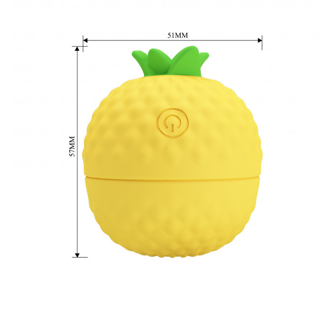 Клиторальный пульсатор PRETTY LOVE Pineapple Secret желтый, 5,7 х 5,1 см