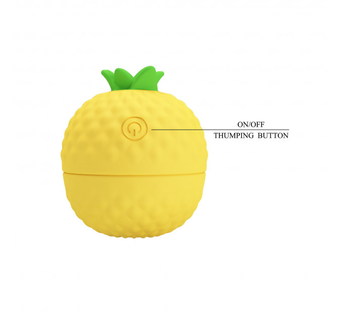 Клиторальный пульсатор PRETTY LOVE Pineapple Secret желтый, 5,7 х 5,1 см