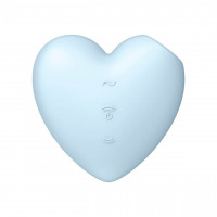 Клиторальный вакуумный вибратор в виде СЕРДЦА Satisfyer Cutie Heart голубой