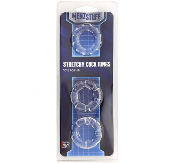 Кольцо MENZSTUFF STRETCHY COCK RINGS, CLEAR