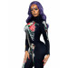 Комбинезон скелет с цветочным принтом Leg Avenue Floral skeleton catsuit S