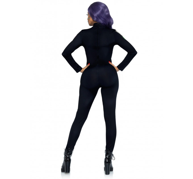 Комбинезон скелет с цветочным принтом Leg Avenue Floral skeleton catsuit S