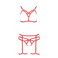 Комплект контурного белья MAGALI SET WITH OPEN BRA red S/M - Passion