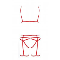 Комплект контурного белья MAGALI SET WITH OPEN BRA red S/M - Passion