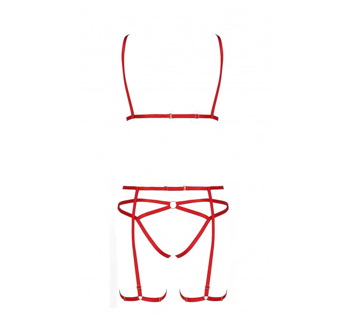 Комплект контурного белья MAGALI SET WITH OPEN BRA red S/M - Passion