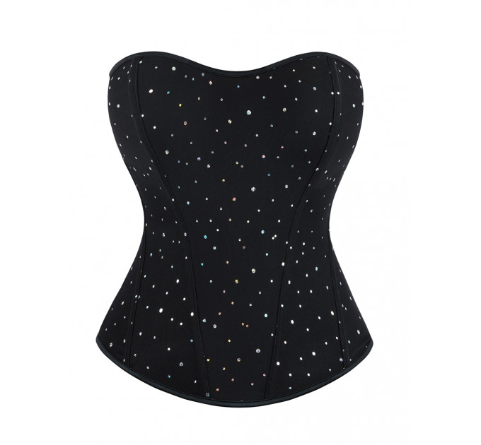 Корсет зі стразами Star Night 6 Plastic Bones чорний, XS