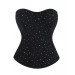 Корсет зі стразами Star Night 6 Plastic Bones чорний, XS