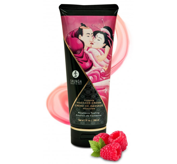 Масcажний крем Shunga Raspberry Feeling «Малиновое чувство», 200 мл