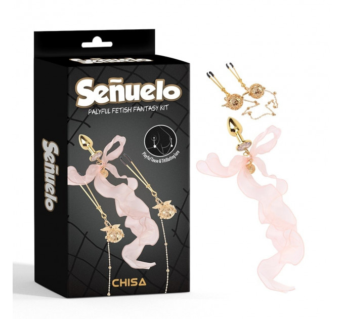 Набір CHISA Senuelo Palyful Fetish Fantasy Kit анальна пробка та затискачі для сосків