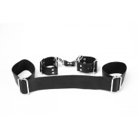 Набор наручников HC8B Candy Hero, экокожа, черные, One Size