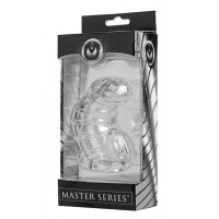 Насадка на пеніс ,,пояс вірності,, Master Series прозора