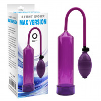 Помпа для увеличения члена Chisa Stunt Worx Max Version Penis Pump, фиолетовая Помпа для увеличения члена Chisa Stunt Worx Max Version Penis Pump, фиолетовая