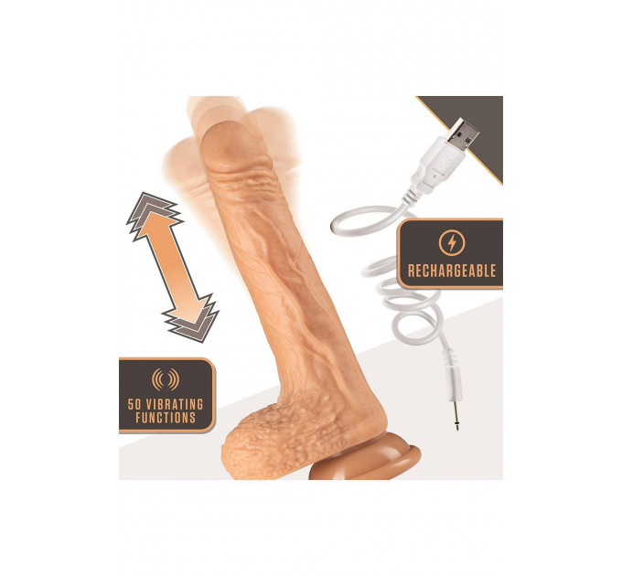 Реалистичный вибратор с пультом DR. SKIN SILICONE DR. GREY 7 INCH THRUSTING