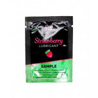 САШЕТ/Съедобный лубрикант со вкусом клубнки INTT Strawberry Lubrificant