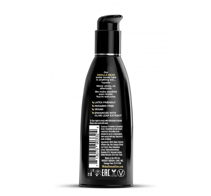 Їстівний лубрикант зі смаком ванілі WICKED AQUA 60ML