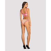 Комплект Obsessive топ и трусики, телесно-розовый, L/XL