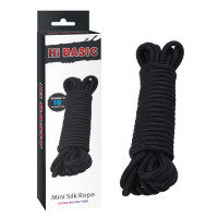 Мотузка для бондажу та шибарі Chisa Hi-Basic Mini Silk Rope Cotton чорна, 10 м