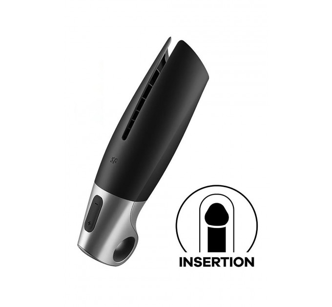 Смарт-мастурбатор Satisfyer Power Masturbator для использования на верхней половине пениса, черный