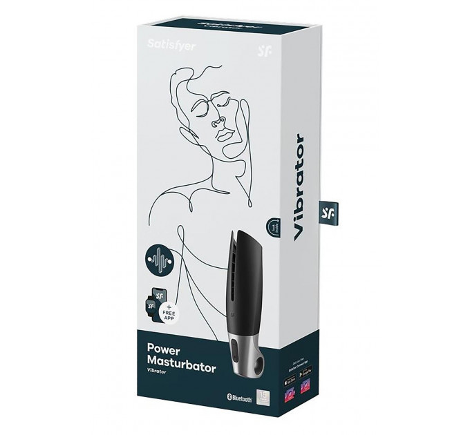 Смарт-мастурбатор Satisfyer Power Masturbator для использования на верхней половине пениса, черный