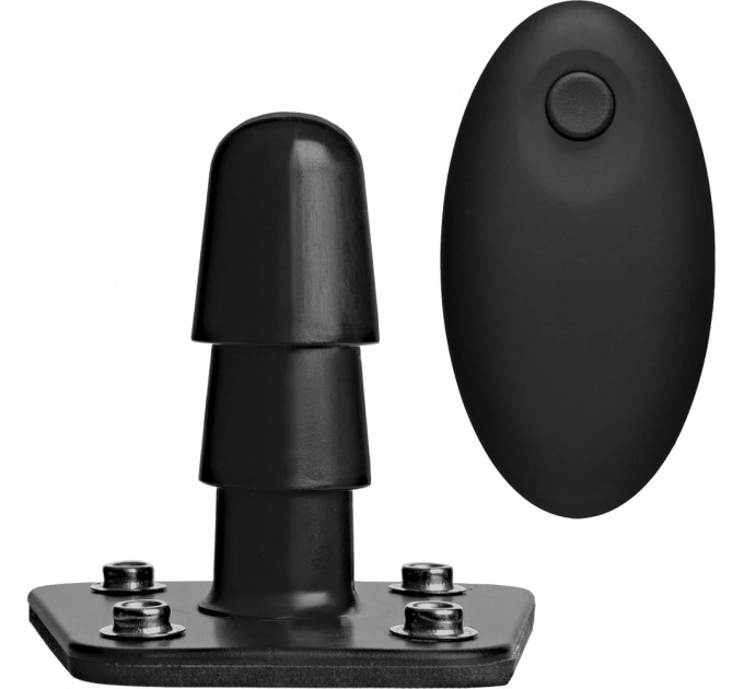 Страпон с вибрирующим адаптером G-Spot Vibrating Pleasure Set с дистанционным пультом, черный