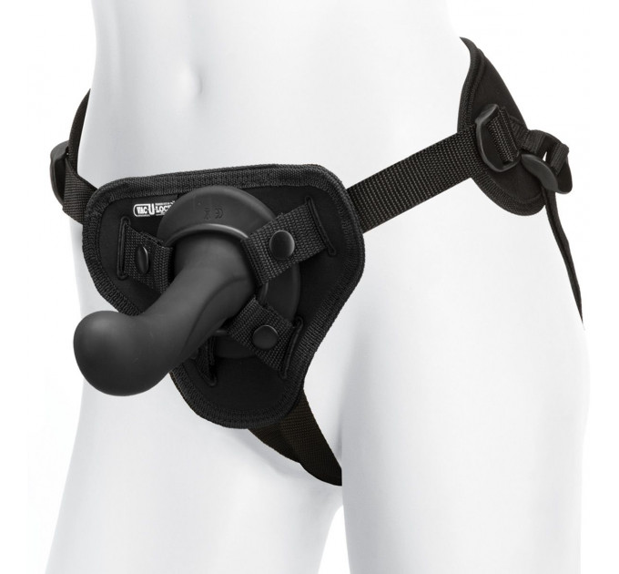 Страпон с вибрирующим адаптером G-Spot Vibrating Pleasure Set с дистанционным пультом, черный